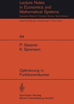 Seller image for Optimierung in Funktionenraeumen for sale by moluna