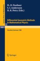 Image du vendeur pour Differential Geometric Methods in Mathematical Physics mis en vente par moluna
