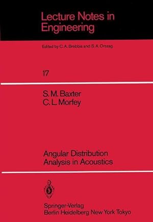 Bild des Verkufers fr Angular Distribution Analysis in Acoustics zum Verkauf von moluna