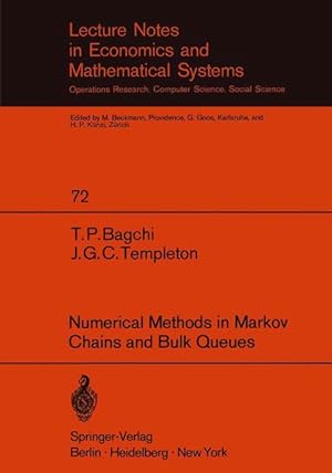 Imagen del vendedor de Numerical Methods in Markov Chains and Bulk Queues a la venta por moluna