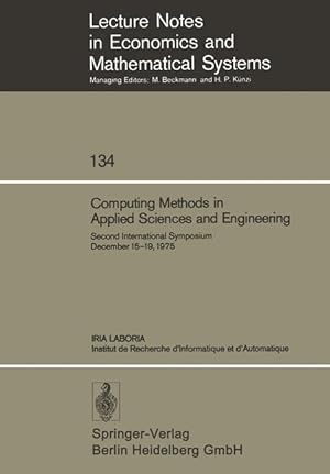 Image du vendeur pour Computing Methods in Applied Sciences and Engineering mis en vente par moluna