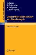 Bild des Verkufers fr Global Differential Geometry and Global Analysis 1984 zum Verkauf von moluna