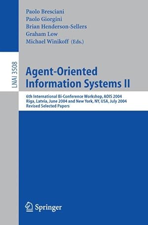 Bild des Verkufers fr Agent-Oriented Information Systems II zum Verkauf von moluna