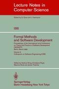 Bild des Verkufers fr Formal Methods and Software Development. Proceedings of the International Joint Conference on Theory and Practice of Software Development (TAPSOFT), Berlin, March 25-29, 1985 zum Verkauf von moluna