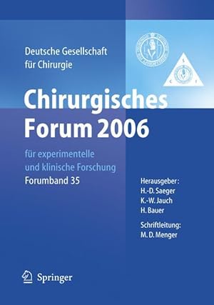 Seller image for Chirurgisches Forum 2006 fr experimentelle und klinische Forschung for sale by moluna