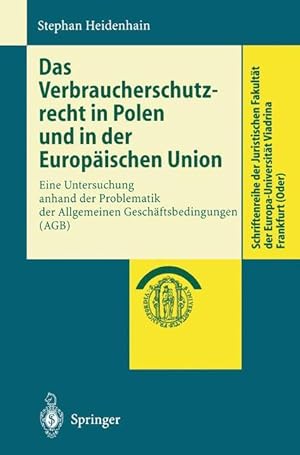 Bild des Verkufers fr Das Verbraucherschutzrecht in Polen und in der Europaeischen Union zum Verkauf von moluna