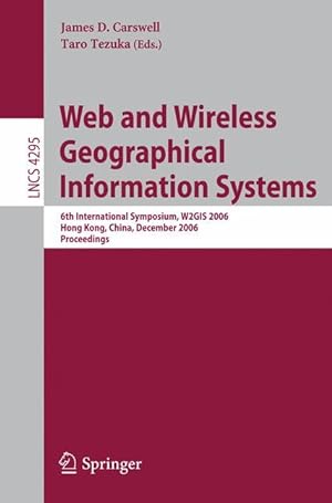 Bild des Verkufers fr Web and Wireless Geographical Information Systems zum Verkauf von moluna