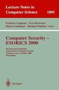 Immagine del venditore per Computer Security - ESORICS 2000 venduto da moluna