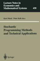 Bild des Verkufers fr Stochastic Programming Methods and Technical Applications zum Verkauf von moluna