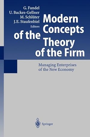 Seller image for Modern Concepts of the Theory of the Firm for sale by moluna