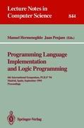 Bild des Verkufers fr Programming Language Implementation and Logic Programming zum Verkauf von moluna
