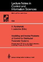 Seller image for Modelling and Inverse Problems of Control for Distributed Parameter Systems for sale by moluna