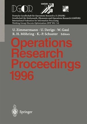 Bild des Verkufers fr Operations Research Proceedings 1996 zum Verkauf von moluna