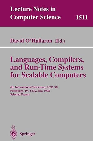 Imagen del vendedor de Languages, Compilers, and Run-Time Systems for Scalable Computers a la venta por moluna