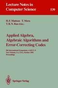 Seller image for Applied Algebra, Algebraic Algorithms and Error-Correcting Codes for sale by moluna