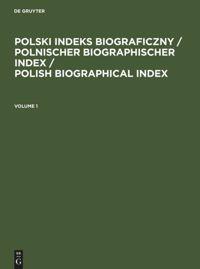 Immagine del venditore per Polski Indeks Biograficzny / Polnischer Biographischer Index / Polish Biographical Index venduto da moluna