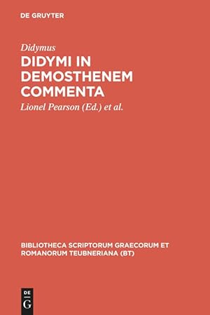 Seller image for Didymi in Demosthenem commenta for sale by moluna