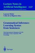 Image du vendeur pour Grammatical Inference: Learning Syntax from Sentences mis en vente par moluna