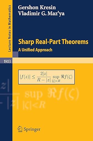 Seller image for Sharp Real-Part Theorems for sale by moluna