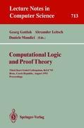 Image du vendeur pour Computational Logic and Proof Theory mis en vente par moluna