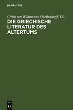 Seller image for Die griechische Literatur des Altertums for sale by moluna