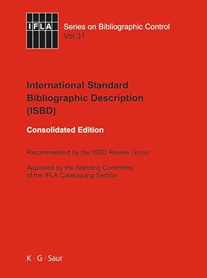 Imagen del vendedor de ISBD: International Standard Bibliographic Description a la venta por moluna