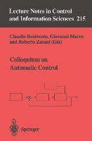 Imagen del vendedor de Colloquium on Automatic Control a la venta por moluna