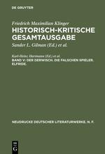 Seller image for Historisch-kritische Gesamtausgabe, Band V, Der Derwisch. Die falschen Spieler. Elfride. for sale by moluna