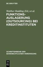 Imagen del vendedor de Funktionsauslagerung (Outsourcing) bei Kreditinstituten a la venta por moluna