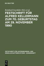 Seller image for Festschrift fr Alfred Kellermann zum 70. Geburtstag am 29. November 1990 for sale by moluna