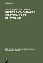 Seller image for Nicetae Choniatae Orationes et Epistulae for sale by moluna