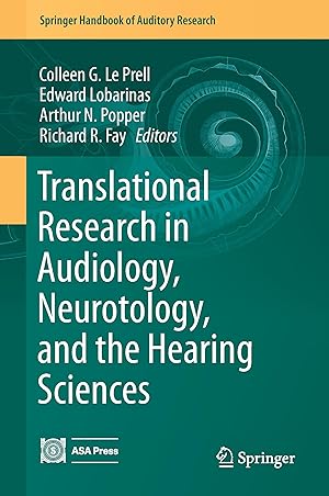 Bild des Verkufers fr Translational Research in Audiology, Neuro-otology, and the Hearing Sciences zum Verkauf von moluna