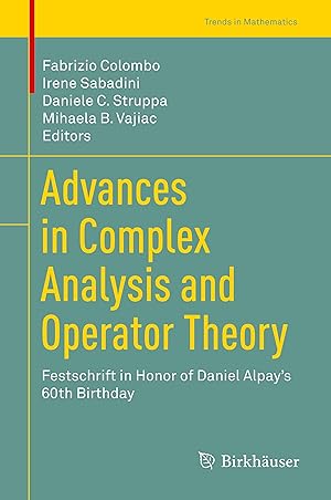 Bild des Verkufers fr Advances in Complex Analysis and Operator Theory zum Verkauf von moluna