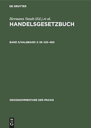 Immagine del venditore per Handelsgesetzbuch, Band 5/Halbband 2,  425-460 venduto da moluna