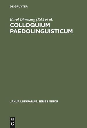 Seller image for Colloquium Paedolinguisticum for sale by moluna