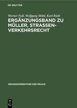 Seller image for Ergaenzungsband zu Mller, Strassenverkehrsrecht for sale by moluna