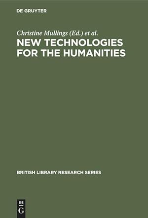 Imagen del vendedor de New Technologies for the Humanities a la venta por moluna