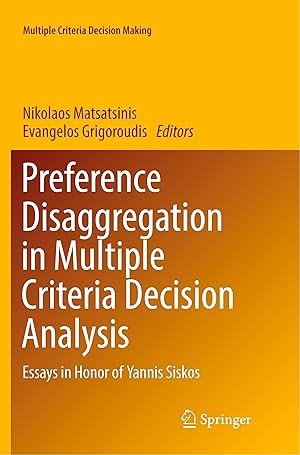 Image du vendeur pour Preference Disaggregation in Multiple Criteria Decision Analysis mis en vente par moluna