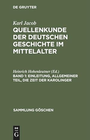 Seller image for Einleitung, allgemeiner Teil, die Zeit der Karolinger for sale by moluna