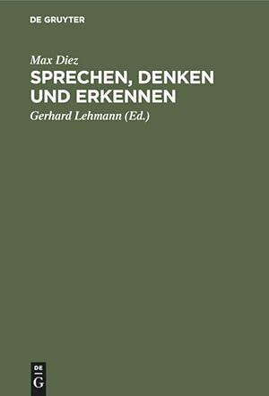 Seller image for Sprechen, Denken und Erkennen for sale by moluna