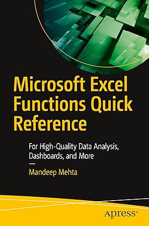 Bild des Verkufers fr Microsoft Excel Functions Quick Reference: For High-Quality Data Analysis, Dashboards, and More zum Verkauf von moluna