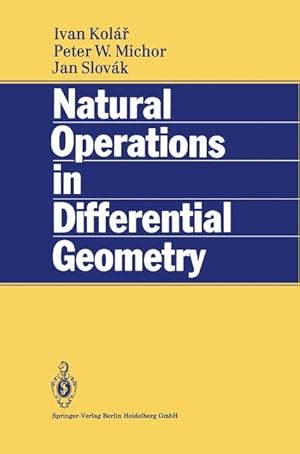 Bild des Verkufers fr Natural Operations in Differential Geometry zum Verkauf von moluna