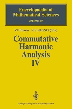 Imagen del vendedor de Commutative Harmonic Analysis IV a la venta por moluna