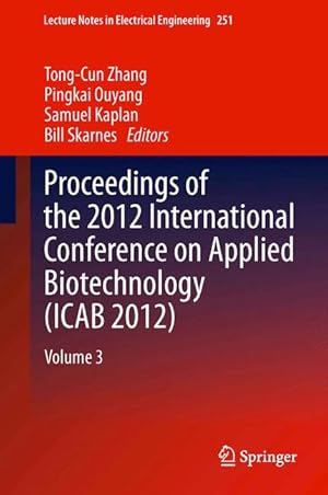 Seller image for Proceedings of the 2012 International Conference on Applied Biotechnology (ICAB 2012) for sale by moluna