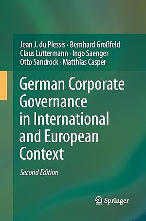 Seller image for German Corporate Governance in International and European Context for sale by moluna