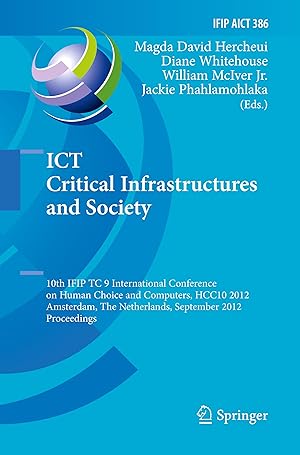 Seller image for ICT Critical Infrastructures and Society for sale by moluna