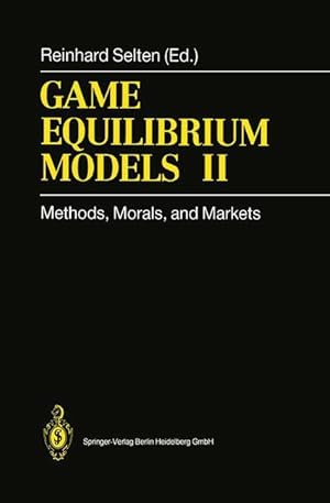 Bild des Verkufers fr Game Equilibrium Models II zum Verkauf von moluna