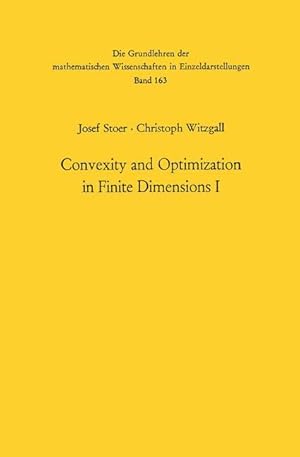 Seller image for Convexity and Optimization in Finite Dimensions I for sale by moluna