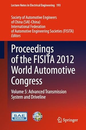 Immagine del venditore per Proceedings of the FISITA 2012 World Automotive Congress venduto da moluna