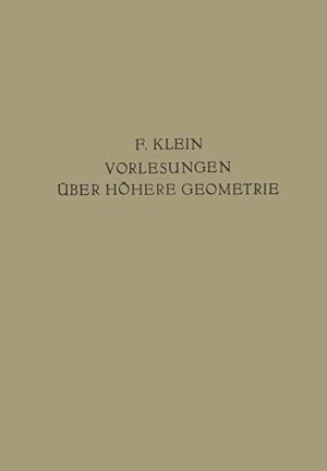 Image du vendeur pour Vorlesungen ber Hoehere Geometrie mis en vente par moluna